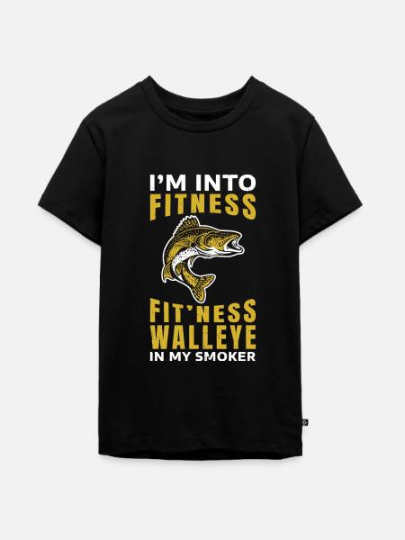 Walleye Fishing - Teenager Premium Bio T-Shirt - Schwarz