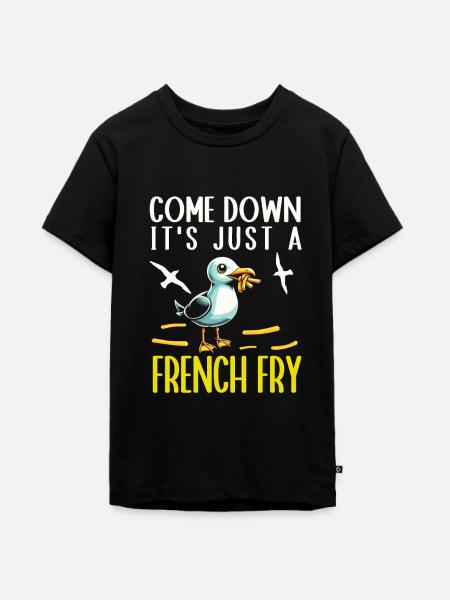 Seagull Seabird - Teenager Premium Bio T-Shirt - Schwarz