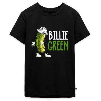 Cornichon drôle - T-shirt Premium bio Ado - noir - Devant - AI Model Teenager Male light (155cm)