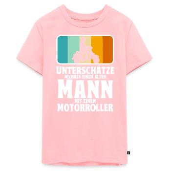Rollerfahrer Geschenke Motorroller Scooter - Teenager Premium Bio T-Shirt - Rosa - Vorne