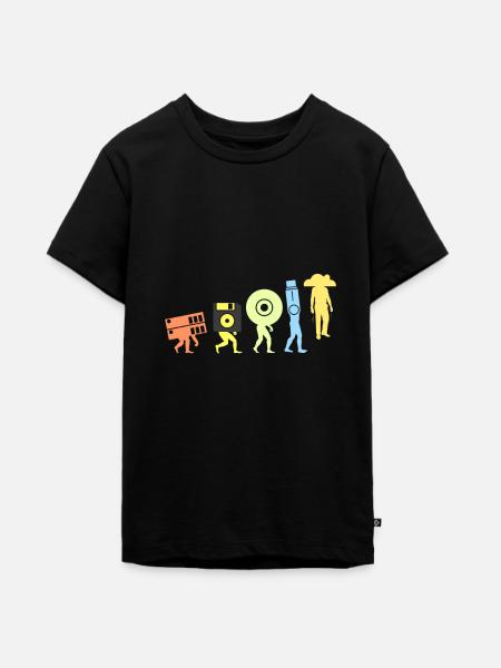 Evolution Datenspeicherung Cloud Programmierung - Teenager Premium Bio T-Shirt - Schwarz