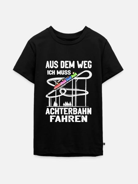 Achterbahn Freizeitpark Rollercoaster - Teenager Premium Bio T-Shirt - Schwarz