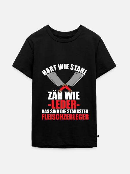 Fleischer Metzger Zerleger Schlachter - Teenager Premium Bio T-Shirt - Schwarz