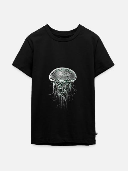 Qualle - Teenager Premium Bio T-Shirt - Schwarz