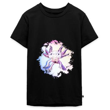 Axolotl - Teenager Premium Bio T-Shirt - Schwarz - Vorne - AI Model Teenager Male light (155cm)
