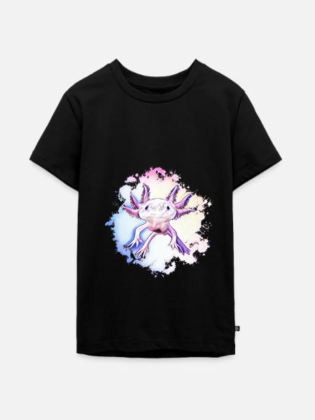 Axolotl - Teenager Premium Bio T-Shirt - Schwarz