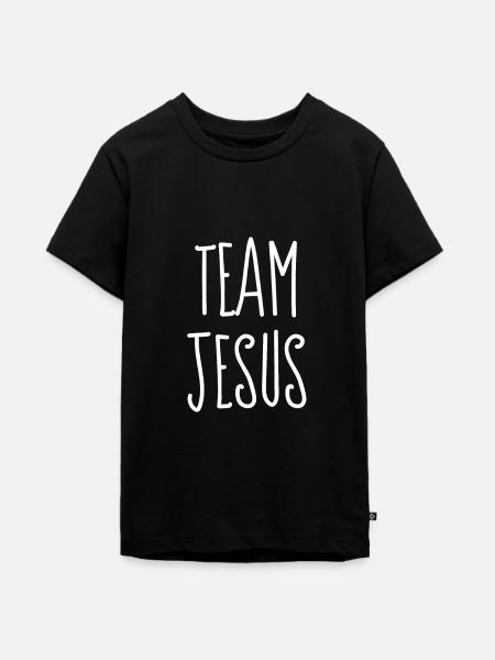 Team Jesus - Christliche Zitate - Teenager Premium Bio T-Shirt - Schwarz