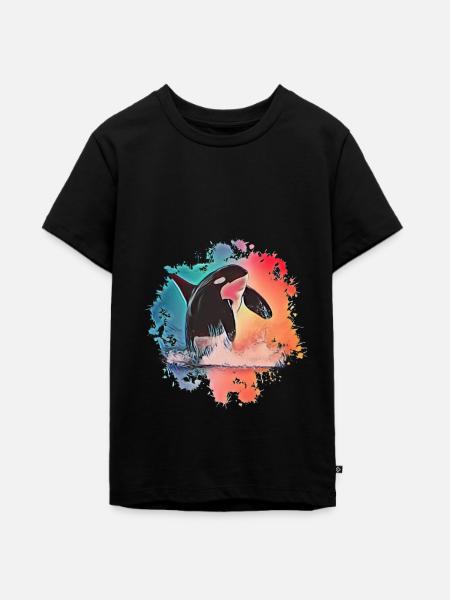 Orca - Teenager Premium Bio T-Shirt - Schwarz