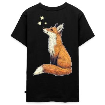 Fuchs mit Sternen - Teenager Premium Bio T-Shirt - Schwarz - Hinten - AI Model Teenager Male light (155cm)