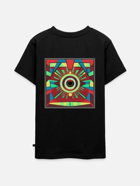 Auge Pop-Art - Teenager Premium Bio T-Shirt - Schwarz