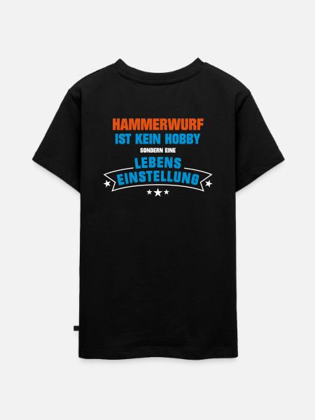 Hammerwurf Sportart - Teenager Premium Bio T-Shirt - Schwarz