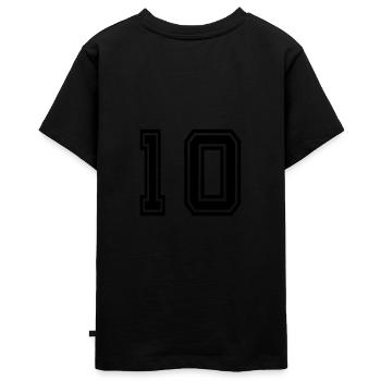 Trikot Shirt - Teenager Premium Bio T-Shirt - Schwarz - Hinten - AI Model Teenager Male light (155cm)