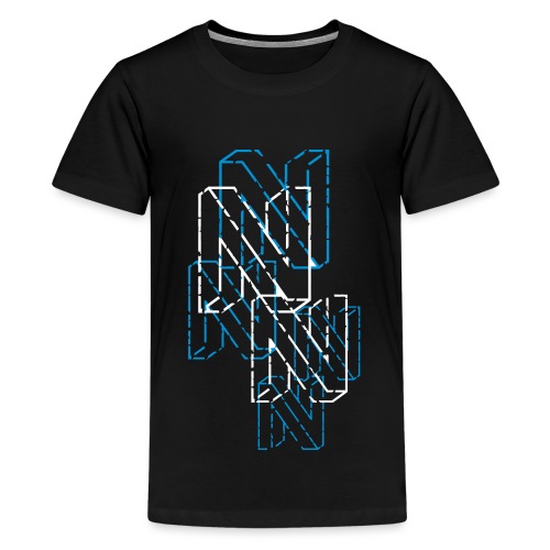 Neos logo trashed (neg) without URL, 2-color - Teenage Premium T-Shirt