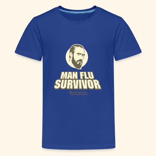 Man Flu Survivor T-Shirt Design - Teenager Premium T-Shirt