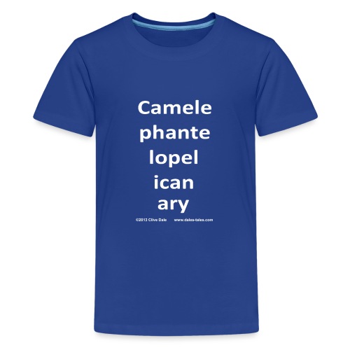 camelepha 5lines white - Teenage Premium T-Shirt