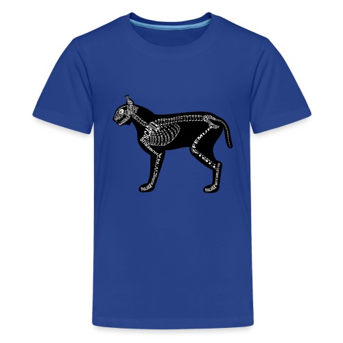 Lynx skelet - Teenager premium T-shirt