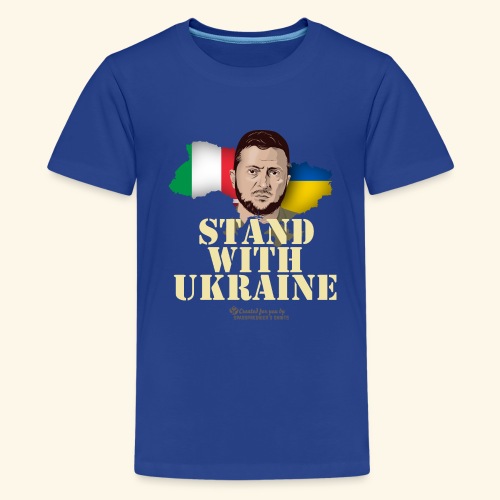 Ukraine Italia Stand with Ukraine - Teenager Premium T-Shirt