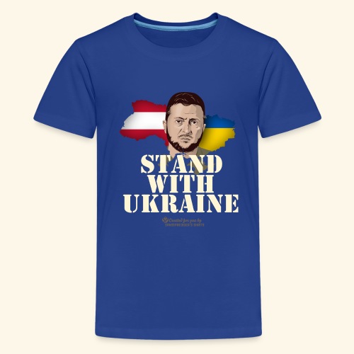 Ukraine Österreich Unterstützer T-Shirt Design - Teenager Premium T-Shirt