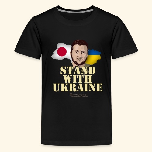Ukraine Japan Solidarität - Teenager Premium T-Shirt