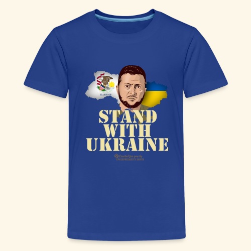 Ukraine Illinois Selenskyj Unterstützer Merch - Teenager Premium T-Shirt