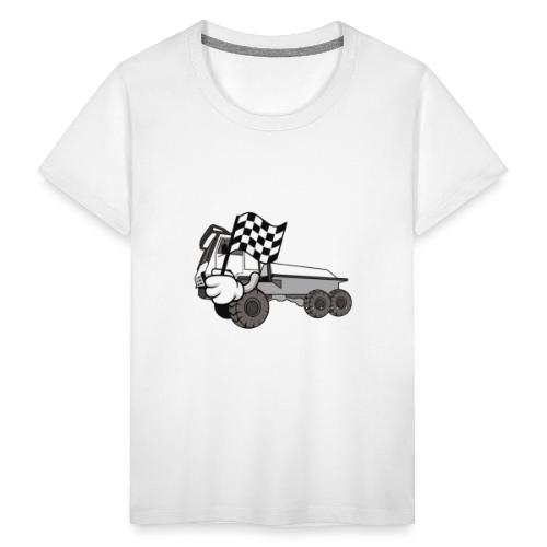 RACE TRAIL TRUCK 6X6 MIT ZIELFLAGGE FÜR GEWINNER - Teenager Premium T-Shirt