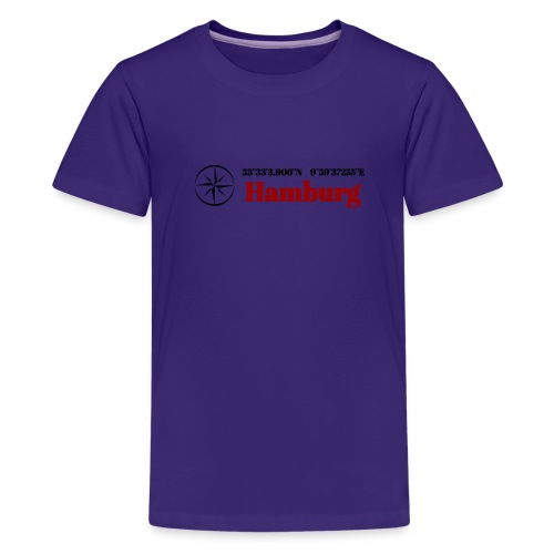 Koordinaten Hamburg 2 - Teenager Premium T-Shirt