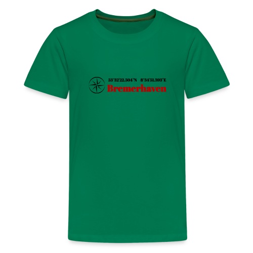 Koordinaten Bremerhaven 2 - Teenager Premium T-Shirt