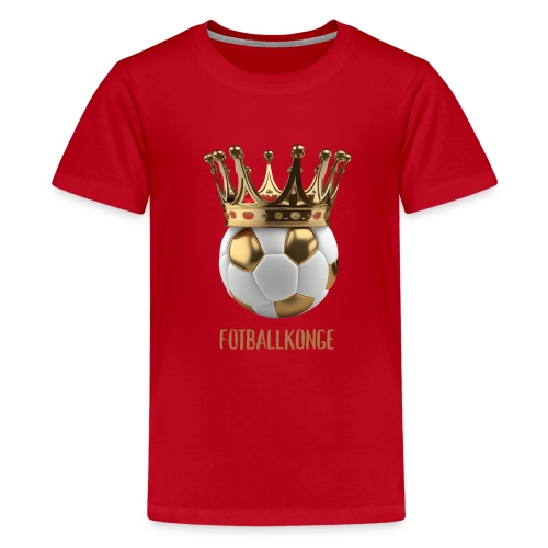 fotballkonge - Premium T-skjorte for tenåringer