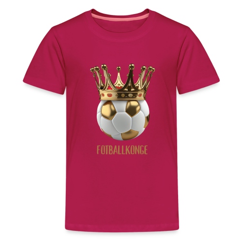 fotballkonge - Premium T-skjorte for tenåringer