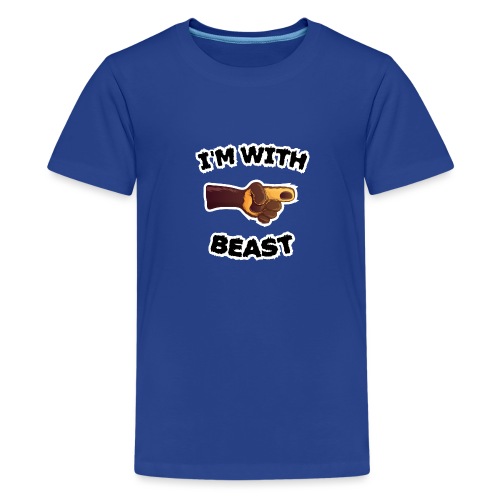 I'm with beast, das ist ein biest/tier neben mir - Teenager Premium T-Shirt