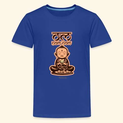 Om Nom Nom Buddha mit Keks - Teenager Premium T-Shirt