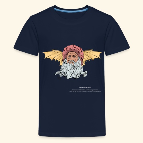 Léonard de Vinci, inventeur de génie - T-shirt Premium Ado