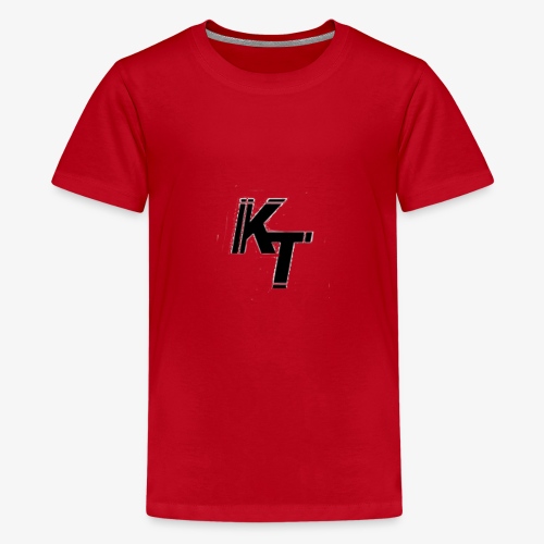 Skrapigt vit KT - Premium-T-shirt tonåring