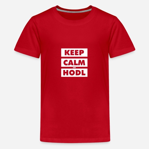 Hold rolige og Hodl blokke - Teenager premium T-shirt