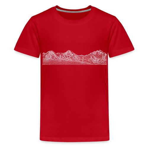 Eiger Mönch und Jungfrau - Panorama weiss - Teenager Premium T-Shirt