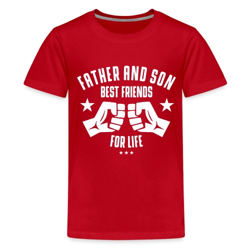 Vater und Sohn beste Freunde fürs Leben - Teenager Premium T-Shirt