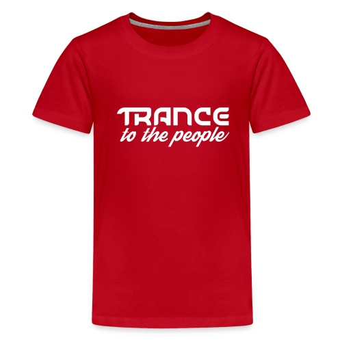 Trance to the People Hvidt Logo - Teenager premium T-shirt