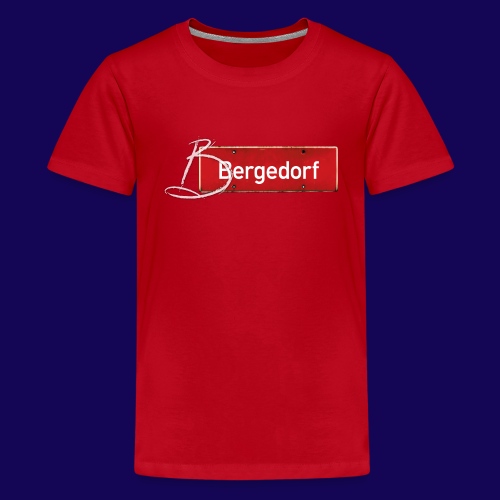 HAMBURG Bergedorf Ortsschild mit Initial - Teenager Premium T-Shirt