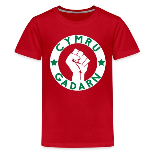 Cymru Gadarn - Teenage Premium T-Shirt