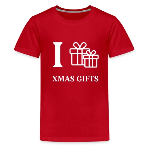 I love xmas gifts - Premium T-skjorte for tenåringer
