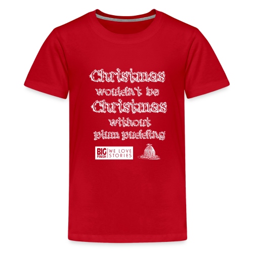 Christmas Pudding (white) - Teenage Premium T-Shirt