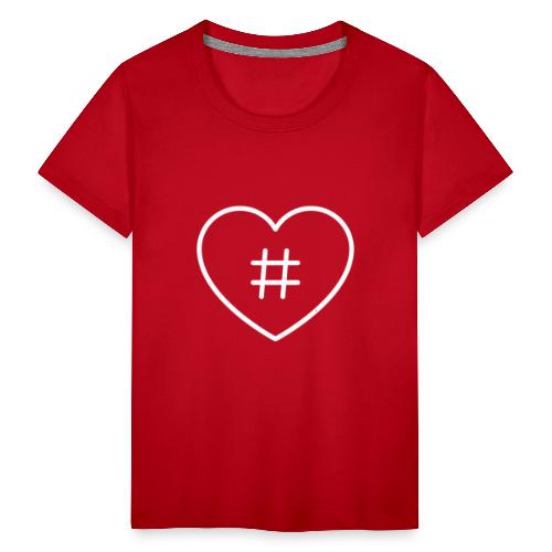 Hashtag Herz - Teenager Premium T-Shirt