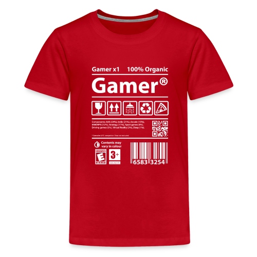 Gamer barcode V2 - Teenage Premium T-Shirt