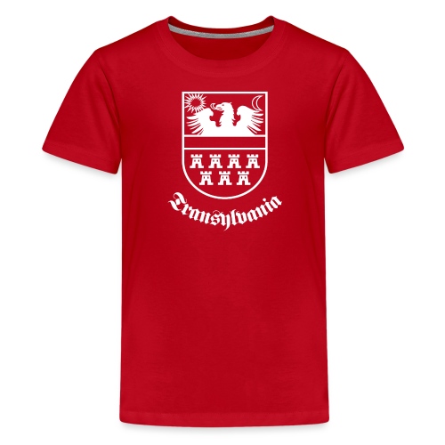 Siebenbürgen-Wappen Transylvania weiss - Teenager Premium T-Shirt