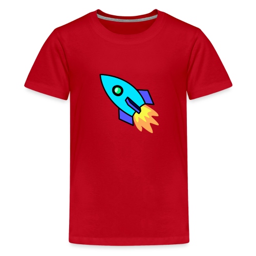 Blue rocket - Teenage Premium T-Shirt