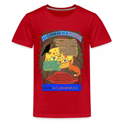 Le Corbeau et le Renard (Jean de la Fontaine) - T-shirt Premium Ado