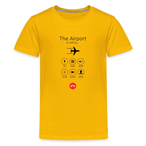 L'aéroport appelle - noir - T-shirt Premium Ado