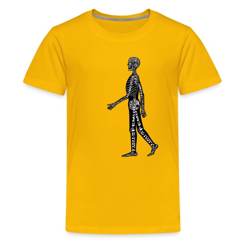 Menschen-Skelett - Teenager Premium T-Shirt