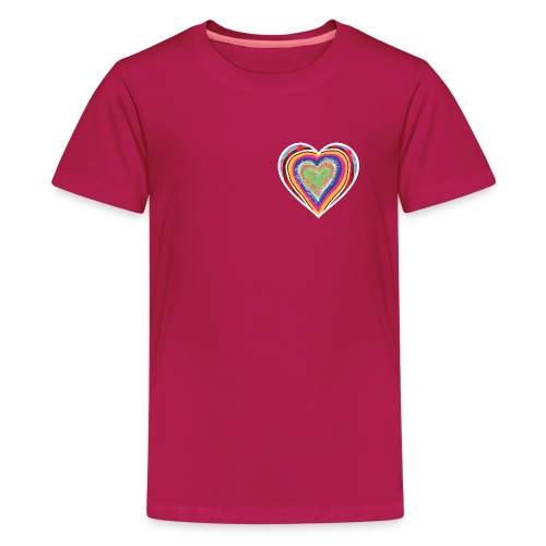 A heart in hearts is pure love on many levels - Teenage Premium T-Shirt
