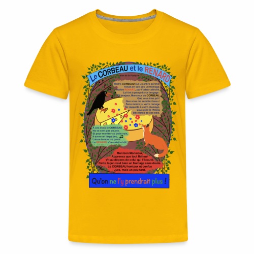 Le Corbeau et le Renard (Jean de la Fontaine) - Teenager Premium T-Shirt